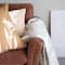 Hello Honey® Mustard & Cream Embroidery Bird Cotton Slub Lumbar Pillow